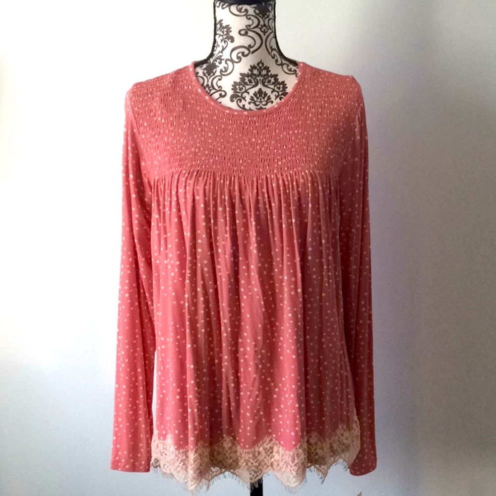 NWT Empire Waisted Lace Trim Top